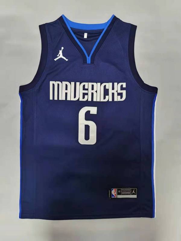 Men Dallas Mavericks #6 Porzingis Drak Blue Jordan style 2025 NBA Jersey->dallas mavericks->NBA Jersey